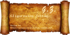 Gligorovics Zoltán névjegykártya